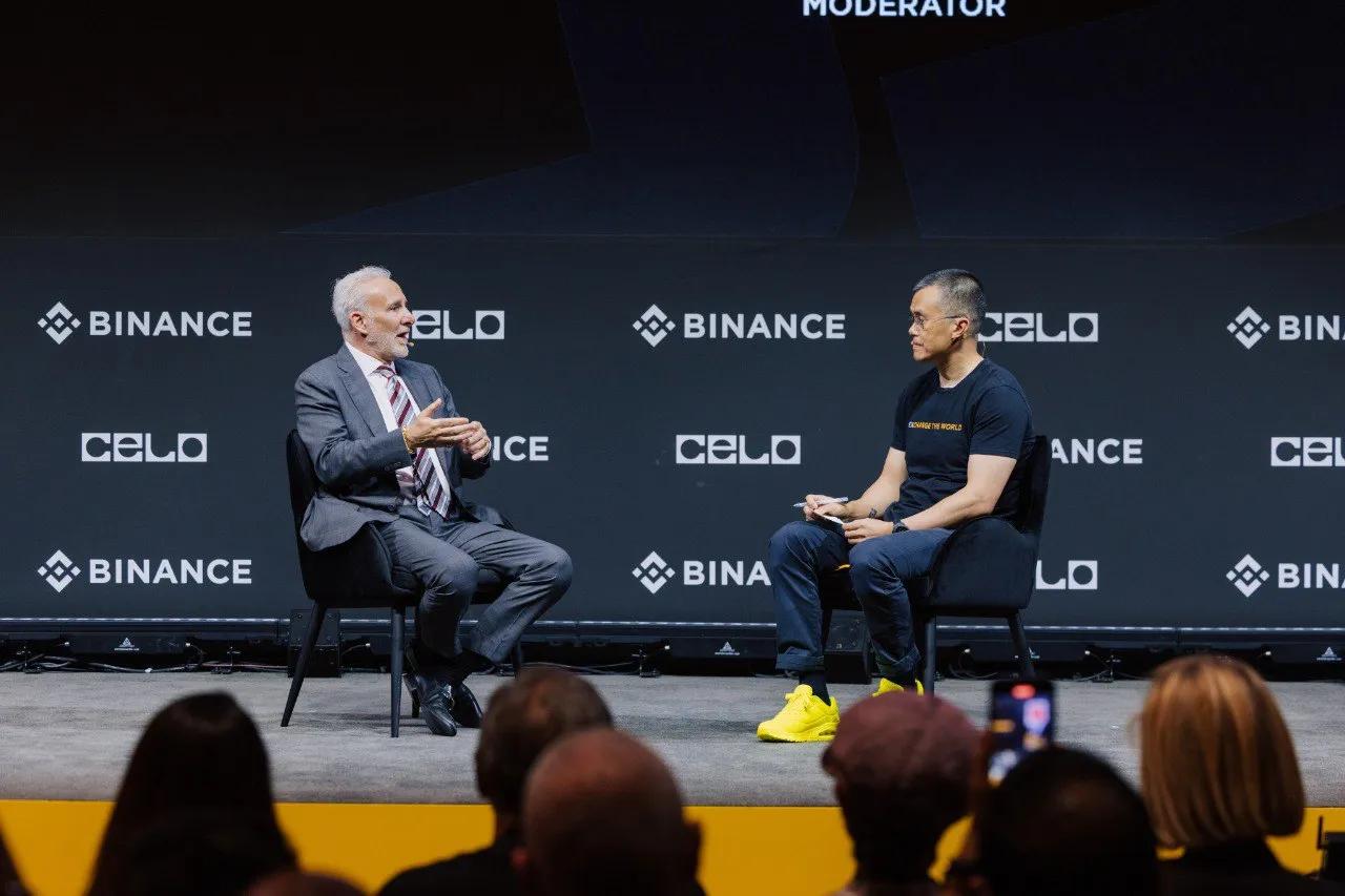 CZ x Peter Schiff during Bitcoin vs tokenized gold debate