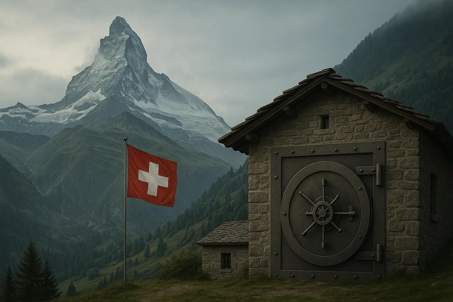 Swiss mountains with vault