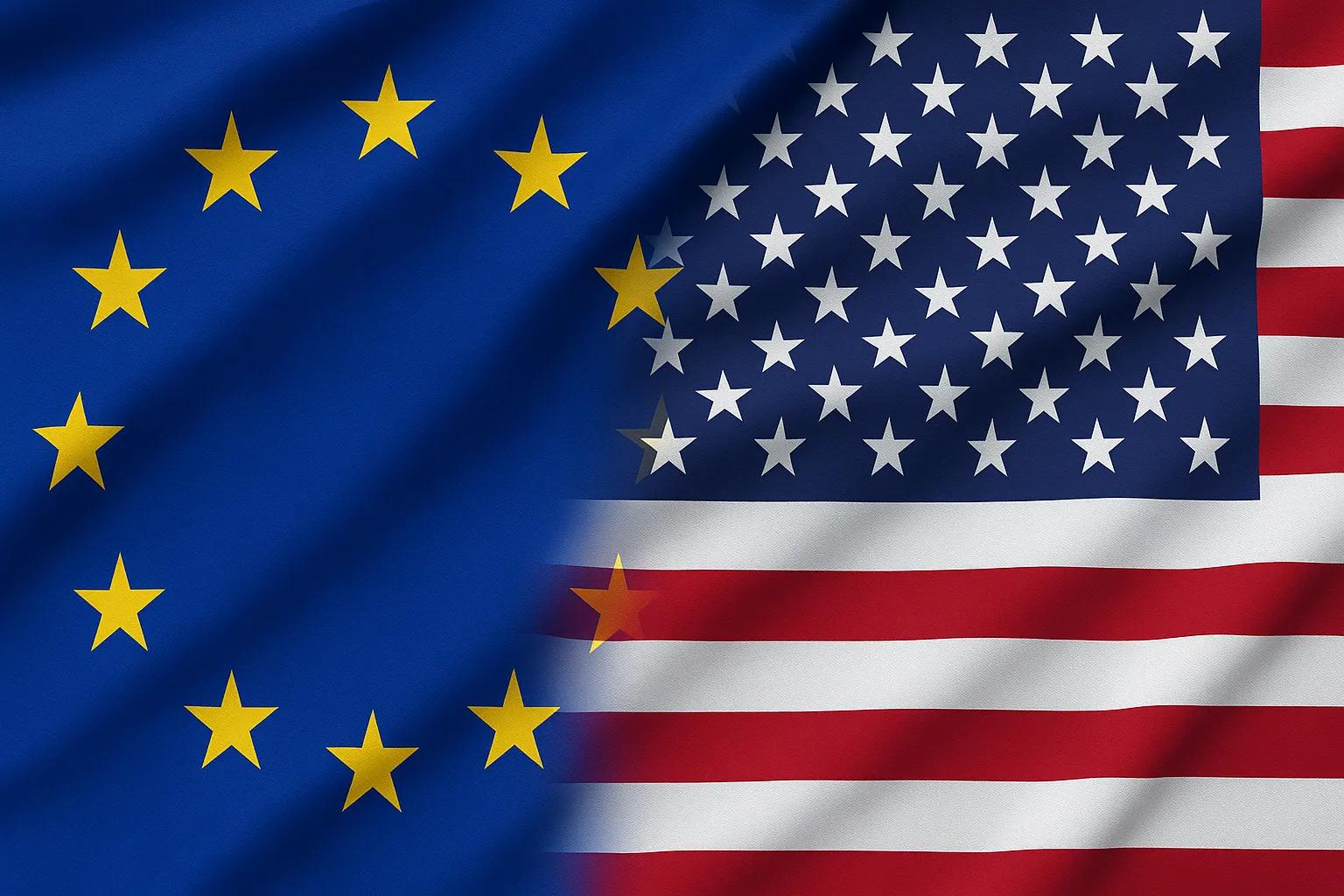 EU and US flags