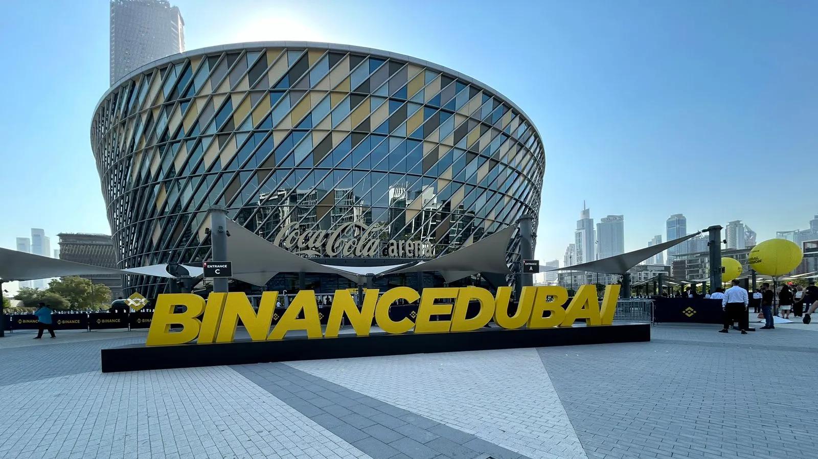 Dubai Coca Cola Arena with Binance Dubai sign