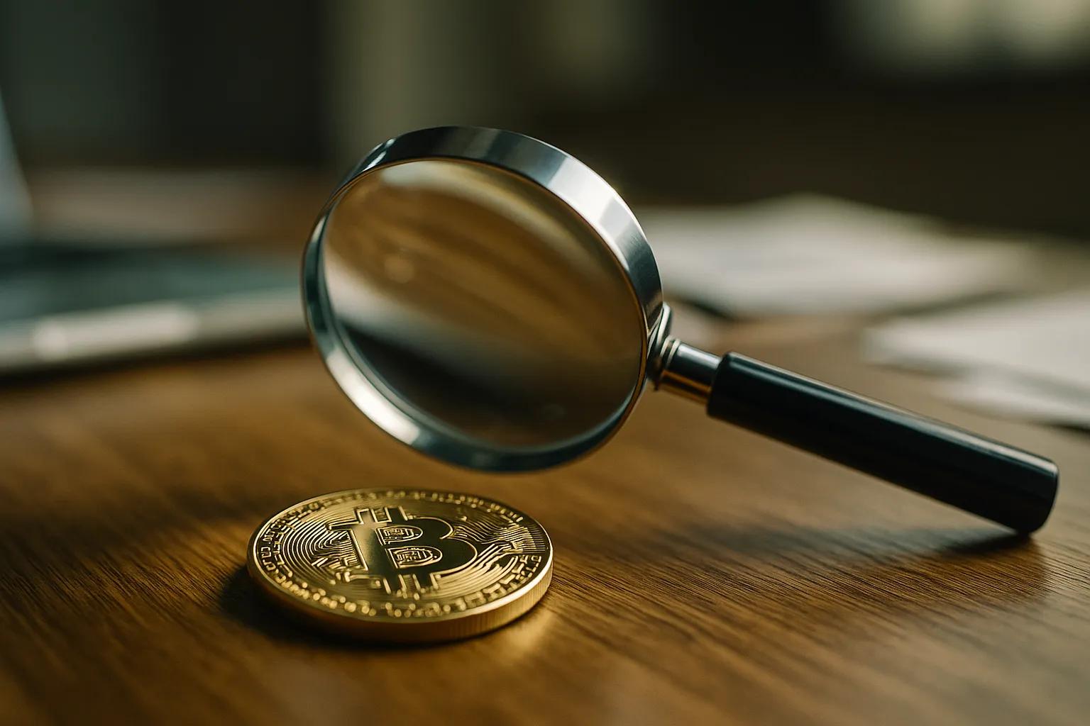 Bitcoin under inspection, under a magnifying glass
