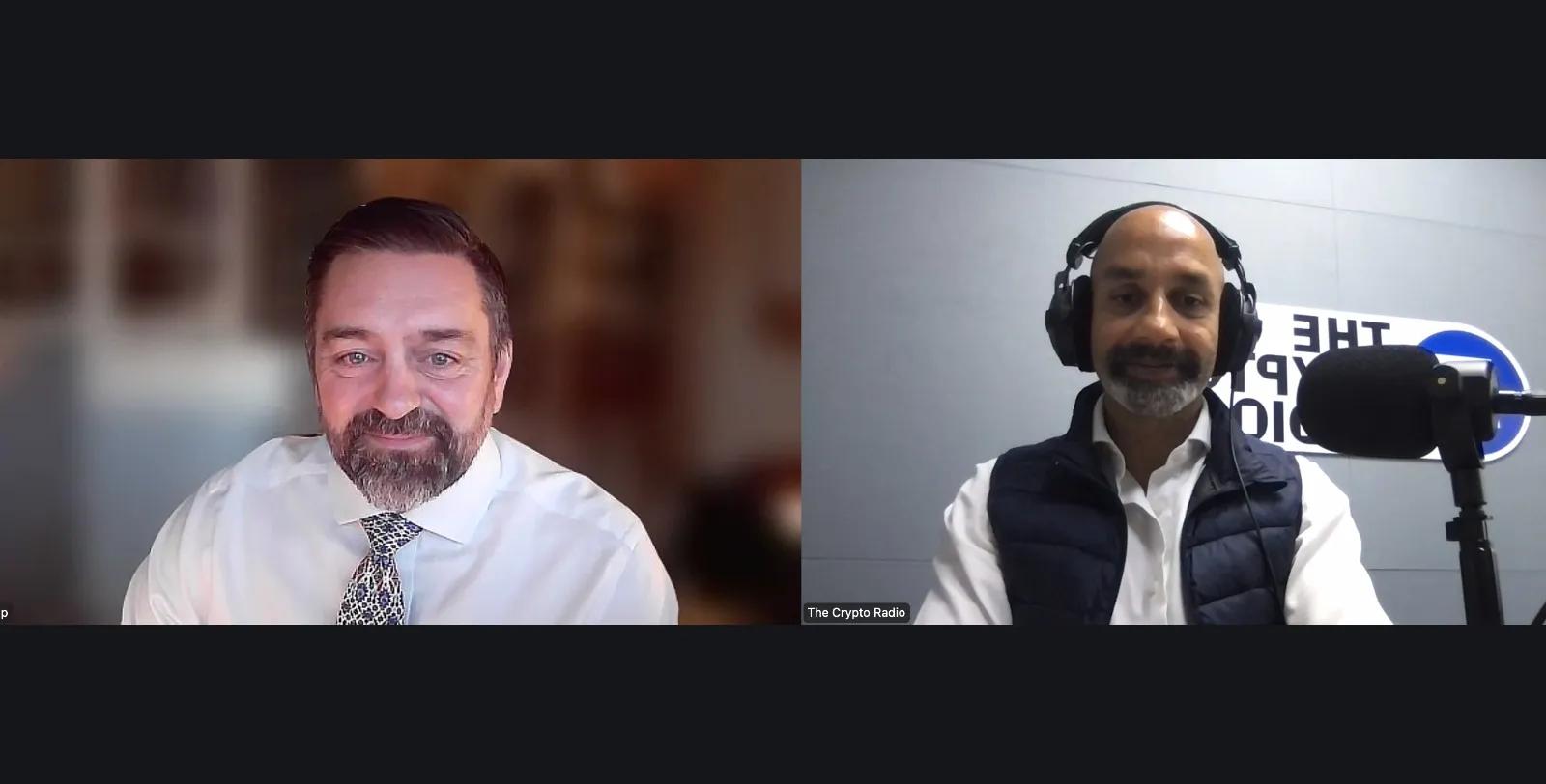 Financial advisor Ivan Pierson speaking to The Crypto Radio's Justin Harper