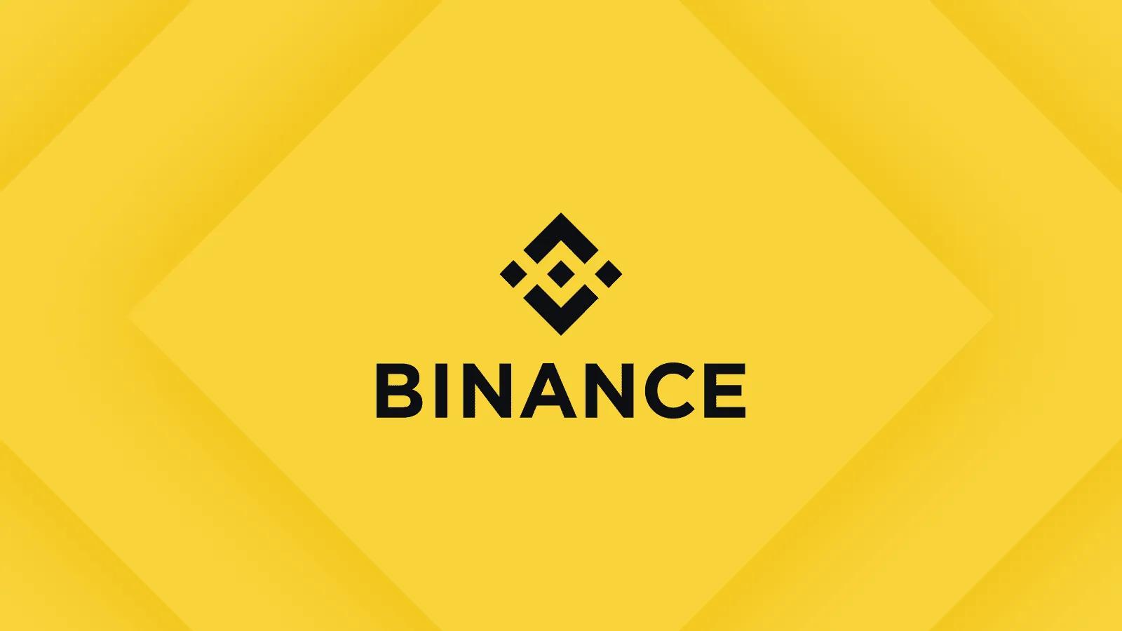 Binance logo on a yellow background