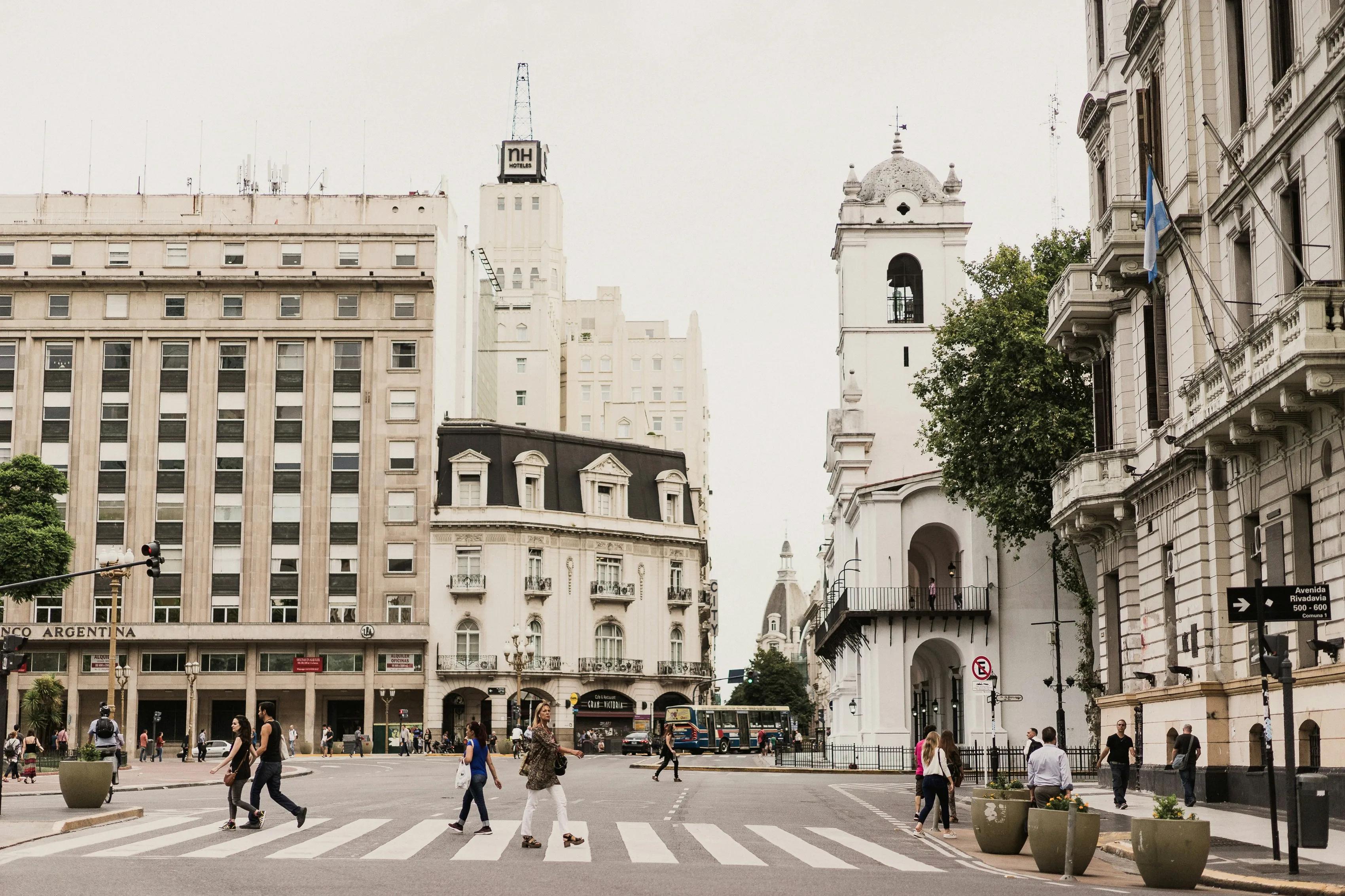 City street in Buenos Aires