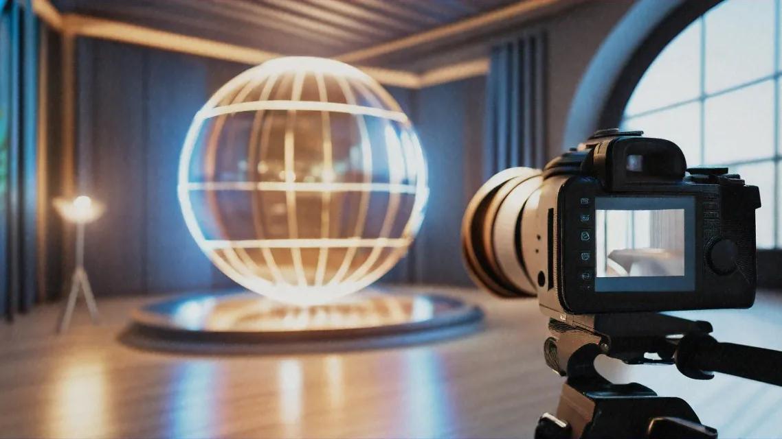 A camera recording a visual representation of the metaverse